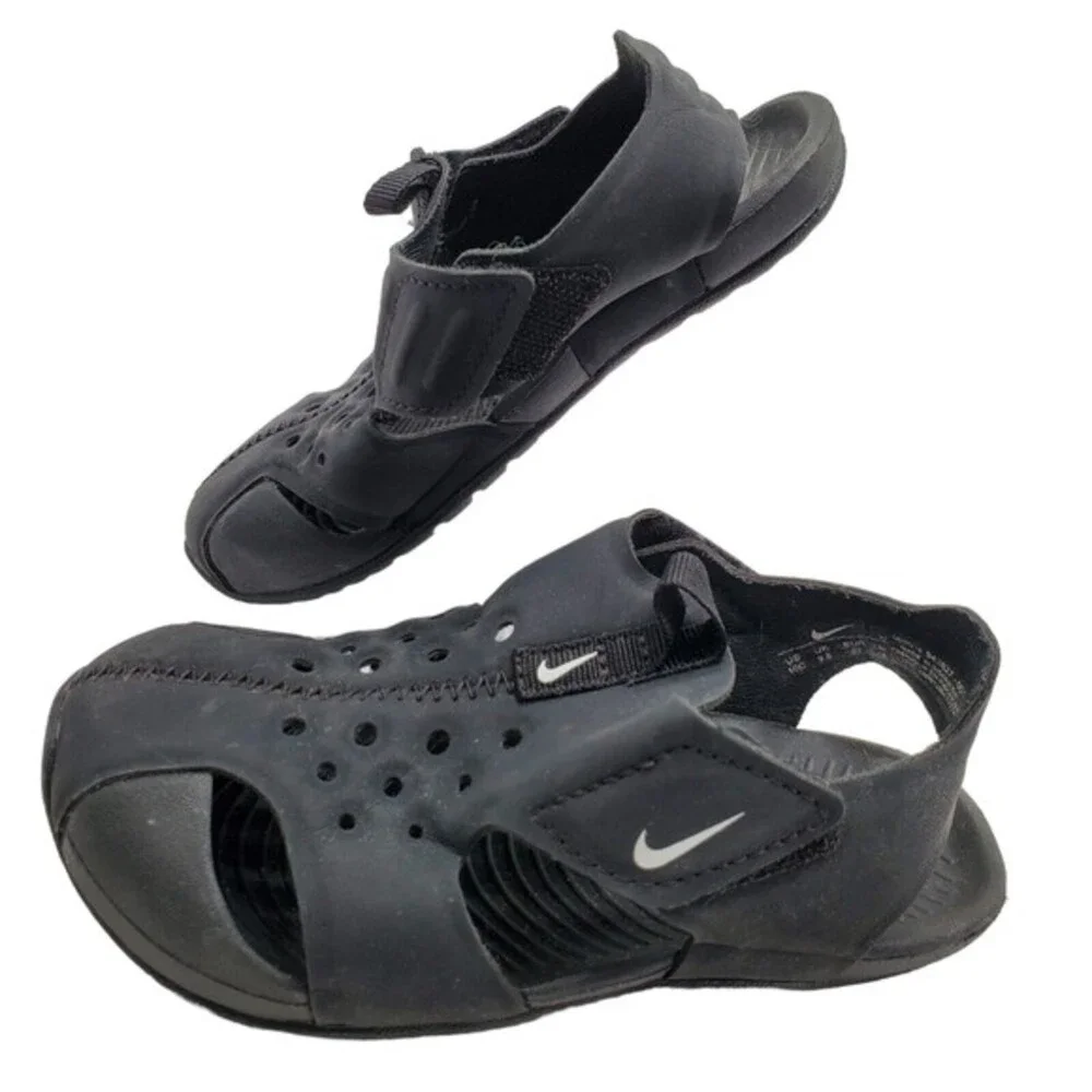 Nike Toddler Boys 10 C Medium Black‎ Sport Synthetic Unisex